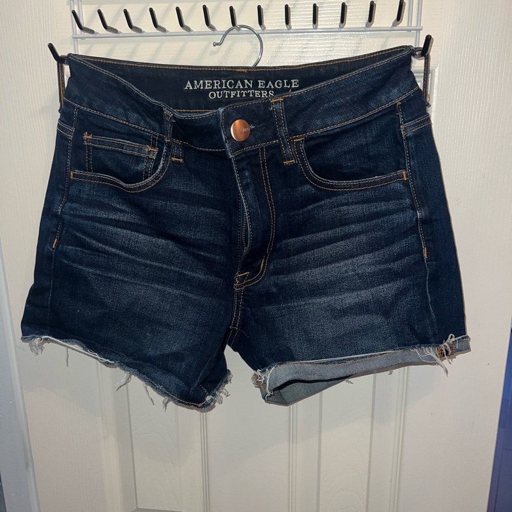 American Eagle Outfitters Women's Deep Indigo Jean Shorts